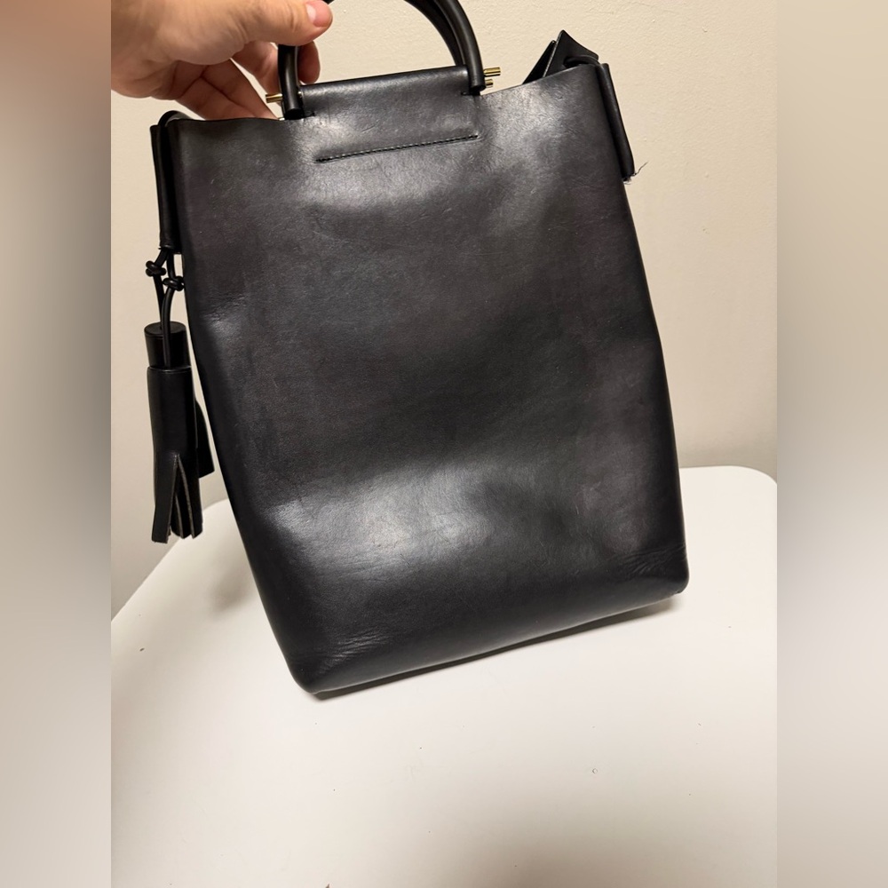 BUILDING BLOCK Business Bag : Black Leather - Picture 4 of 14